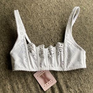 NWT SAVAGE X FENTY WHITE LACE BRA